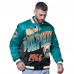 Miami Dolphins Starter Aqua Pass Rush Varsity Full-Snap Jacket