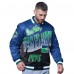 Seattle Seahawks Starter Royal Pass Rush Varsity Full-Snap Jacket