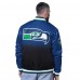 Seattle Seahawks Starter Royal Pass Rush Varsity Full-Snap Jacket