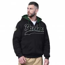 Толстовка Green Bay Packers Starter Black Big Shot Full-Zip Double
