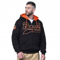 Cincinnati Bengals Starter Black Big Shot Full-Zip Double Hoodie