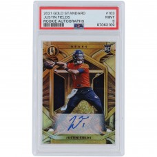 Justin Fields Chicago Bears Autographed 2021 Panini Gold Standard #103 #23/25 PSA Authenticated 9 Rookie Card
