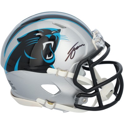Tetairoa McMillan Carolina Panthers Autographed Fanatics Authentic Riddell Speed Mini Helmet