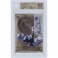 Michael Irvin Dallas Cowboys Autographed 2011 Panini Gold Standard 14k Gold #11 #8/10 BGS Authenticated 9.5/10 Card - 9.5,9.5,9.5,9.5 Subgrades