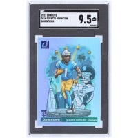 Quentin Johnston Los Angeles Chargers 2023 Panini Donruss Downtown #D-16 SGC Authenticated 9.5 Rookie Card