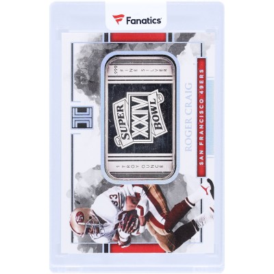 Roger Craig San Francisco 49ers 2018 Panini Impeccable Super Bowl Silver Bar #SB-4 #7/15 Card