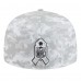 Бейсболка Las Vegas Raiders New Era White 2025 Salute to Service Fan Pack 59FIFTY