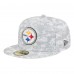 Бейсболка Pittsburgh Steelers New Era Gray 2025 Salute to Service Fan Pack 59FIFTY