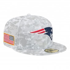 Бейсболка New England Patriots New Era White 2025 Salute to Service Fan Pack 59FIFTY