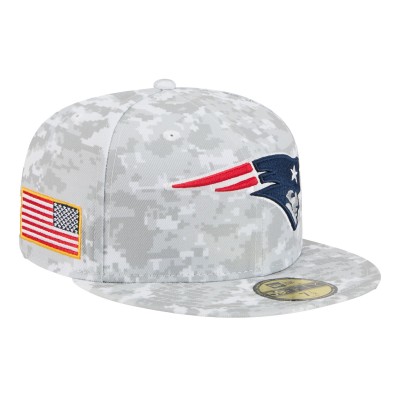 Бейсболка New England Patriots New Era White 2025 Salute to Service Fan Pack 59FIFTY