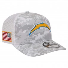 Бейсболка Los Angeles Chargers New Era Gray Salute to Service Fan Pack 9SEVENTY Trucker Бейсболка Los Angeles Chargers New Era Gray Salute to Service Fan Pack 9SEVENTY Trucker