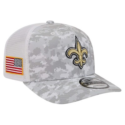 Бейсболка New Orleans Saints New Era Gray Salute to Service Fan Pack 9SEVENTY Trucker