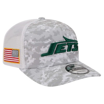 Бейсболка New York Jets New Era Gray Salute to Service Fan Pack 9SEVENTY Trucker