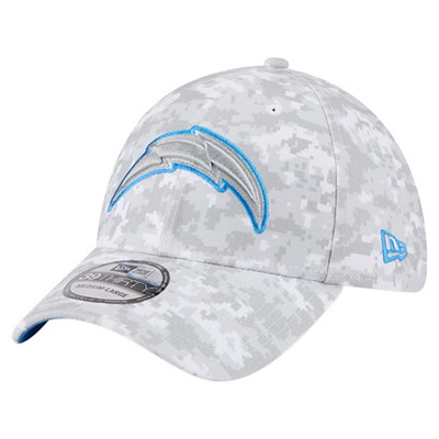 Бейсболка Los Angeles Chargers New Era White 2025 Salute to Service Digital Camo Fan Pack 39THIRTY