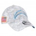 Бейсболка Los Angeles Chargers New Era White 2025 Salute to Service Digital Camo Fan Pack 39THIRTY