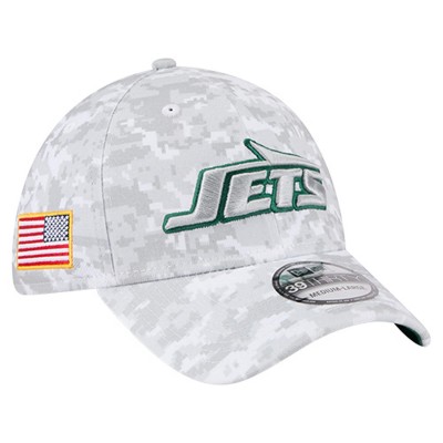 Бейсболка New York Jets New Era White 2025 Salute to Service Digital Camo Fan Pack 39THIRTY