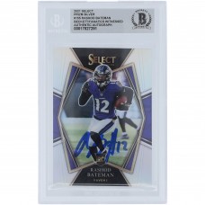 Rashod Bateman Baltimore Ravens Autographed 2021 Panini Select Silver Prizm #155 Beckett Fanatics Witnessed Authenticated Rookie Card