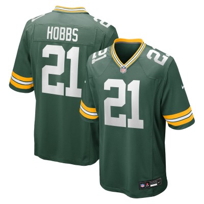 Игровая джерси Green Bay Packers Nate Hobbs Nike Green Team Game