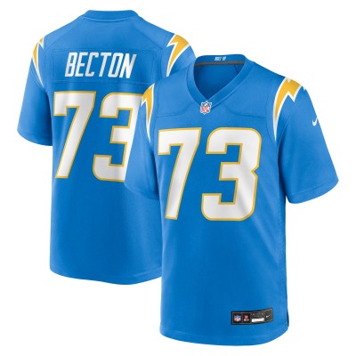 Los Angeles Chargers Mekhi Becton Nike Powder Blue Team Game Jersey
