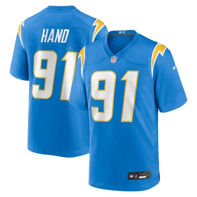 Los Angeles Chargers DaShawn Hand Nike Powder Blue Team Game Jersey