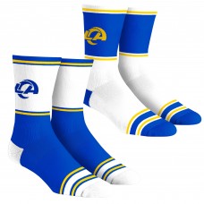 Los Angeles Rams Rock Em Socks Unisex 2-Pack Color Block Crew Socks Set Los Angeles Rams Rock Em Socks Unisex 2-Pack Color Block Crew Socks Set