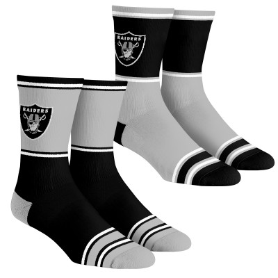 Unisex Las Vegas Raiders Rock Em Socks 2-Pack Color Block Crew Socks Set