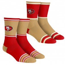 Unisex San Francisco 49ers Rock Em Socks 2-Pack Color Block Crew Socks Set