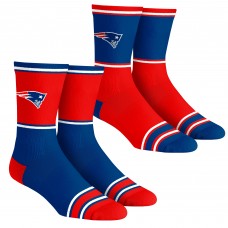 Unisex New England Patriots Rock Em Socks 2-Pack Color Block Crew Socks Set