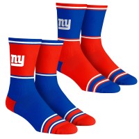 Unisex New York Giants Rock Em Socks 2-Pack Color Block Crew Socks Set