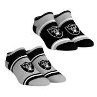 Unisex Las Vegas Raiders Rock Em Socks 2-Pack Color Block Low Cut Socks Set