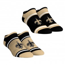 Unisex New Orleans Saints Rock Em Socks 2-Pack Color Block Low Cut Socks Set