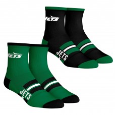Unisex New York Jets Rock Em Socks 2-Pack Multi Stripe Quarter Socks Set Unisex New York Jets Rock Em Socks 2-Pack Multi Stripe Quarter Socks Set