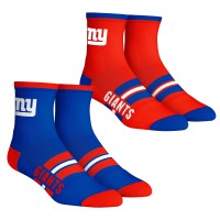 Unisex New York Giants Rock Em Socks 2-Pack Multi Stripe Quarter Socks Set