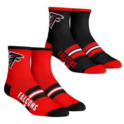 Детские носки Atlanta Falcons Rock Em 2-Pack Multi Stripe Quarter Set