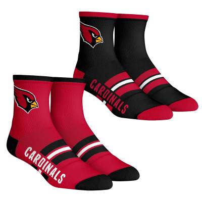 Детские носки Arizona Cardinals Rock Em 2-Pack Multi Stripe Quarter Set