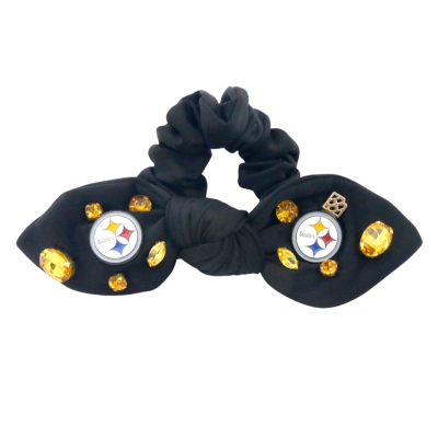 Pittsburgh Steelers Brianna Cannon Logo Bow Scrunchie