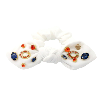 Chicago Bears Brianna Cannon Logo Bow Scrunchie