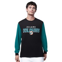 Miami Dolphins Starter Black/Aqua Thursday Night Gridiron Long Sleeve T-Shirt