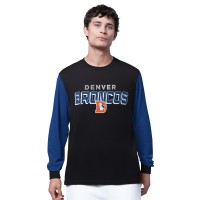 Denver Broncos Starter Black/Navy Thursday Night Gridiron Long Sleeve T-Shirt