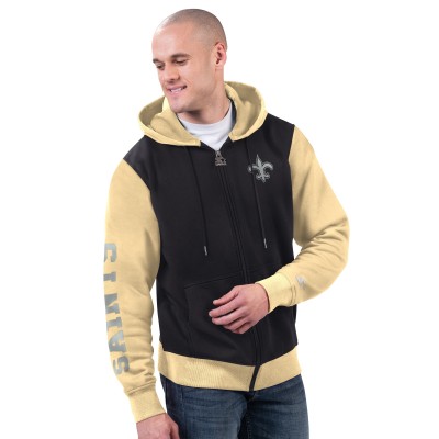New Orleans Saints Starter Black/Gold Thursday Night Gridiron Full-Zip Hoodie