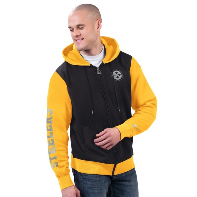 Pittsburgh Steelers Starter Black/Gold Thursday Night Gridiron Full-Zip Hoodie