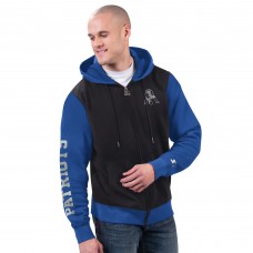 New England Patriots Starter Black/Royal Thursday Night Gridiron Full-Zip Hoodie New England Patriots Starter Black/Royal Thursday Night Gridiron Full-Zip Hoodie
