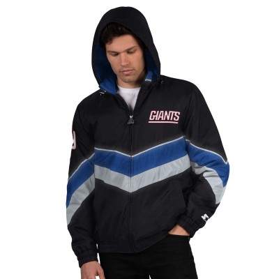 New York Giants Starter Black/Royal Thursday Night Gridiron Full-Zip Jacket