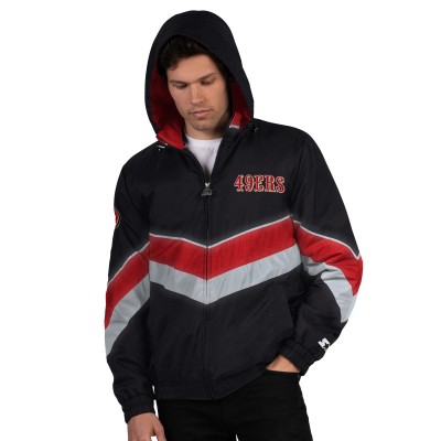 San Francisco 49ers Starter Black/Scarlet Thursday Night Gridiron Full-Zip Jacket