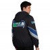 Seattle Seahawks Starter Black Thursday Night Gridiron Vintage Logo Full-Zip Hoodie