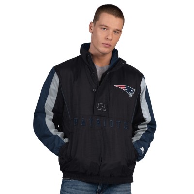 New England Patriots Starter Black Thursday Night Gridiron Half-Zip Jacket