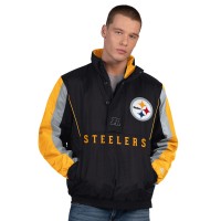 Pittsburgh Steelers Starter Black Thursday Night Gridiron Half-Zip Jacket