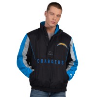 Los Angeles Chargers Starter Black Thursday Night Gridiron Half-Zip Jacket