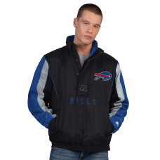 Куртка Buffalo Bills Starter Black Thursday Night Gridiron Half-Zip Куртка Buffalo Bills Starter Black Thursday Night Gridiron Half-Zip