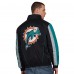 Miami Dolphins Starter Black Thursday Night Gridiron Vintage Logo Half-Zip Jacket